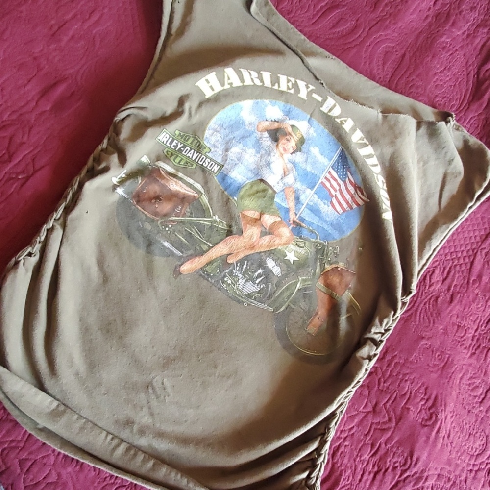 Vintage Sttle Hommade cut Harley Davidson Tee